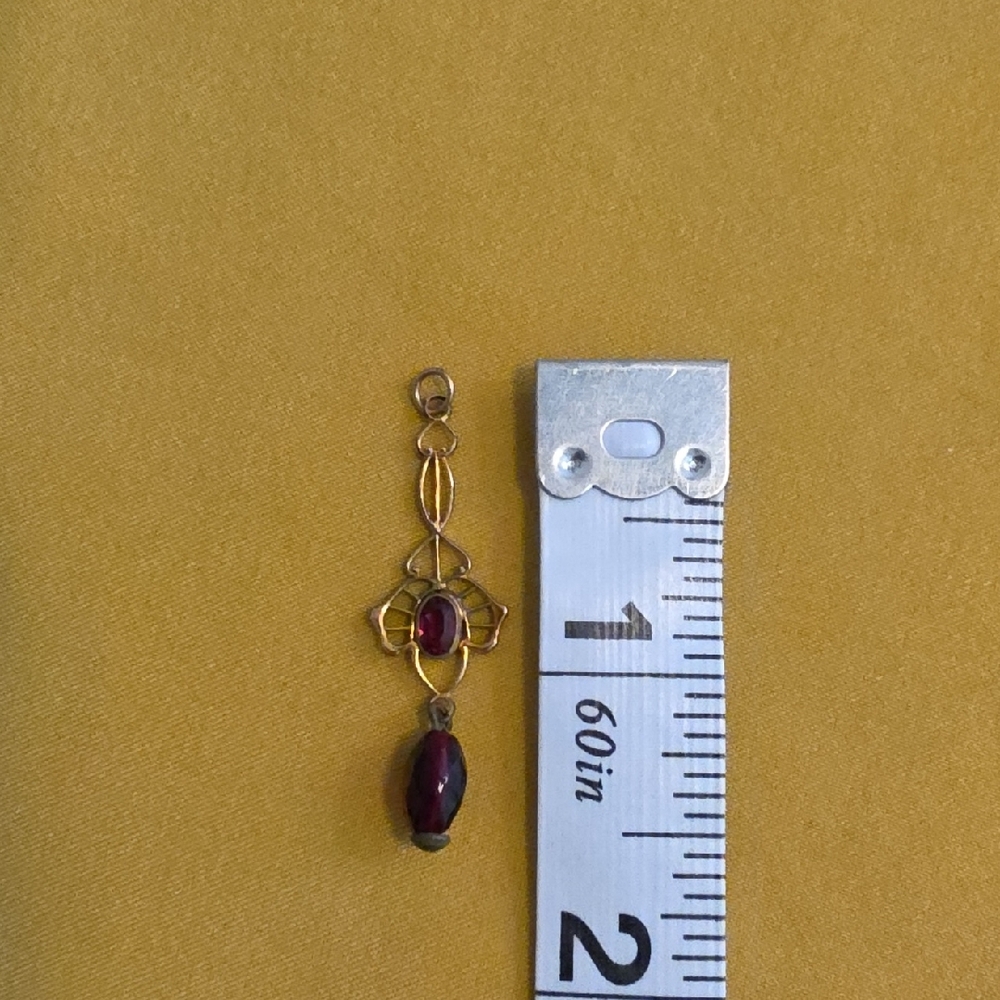 Antique Art Nouveau Lavalier Style Pendant, Likely From the Early 1900s - Picture 7 of 12
